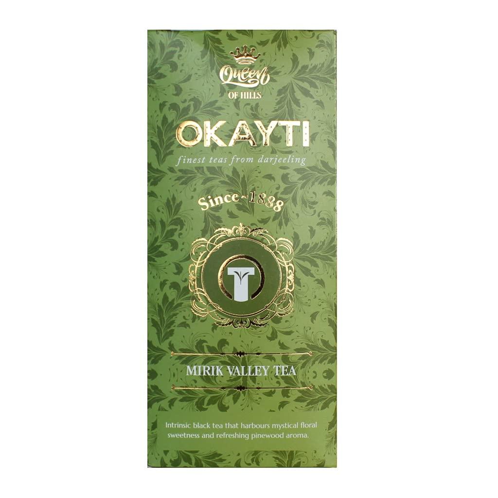 OKAYTI Okayti Mirik Valley Darjeeling Tea - 200 Gm | 100% Organic Single Estate Black Tea | Darjeeling Black Tea (Pack of 1) | Improves Digestion & Metabolism
