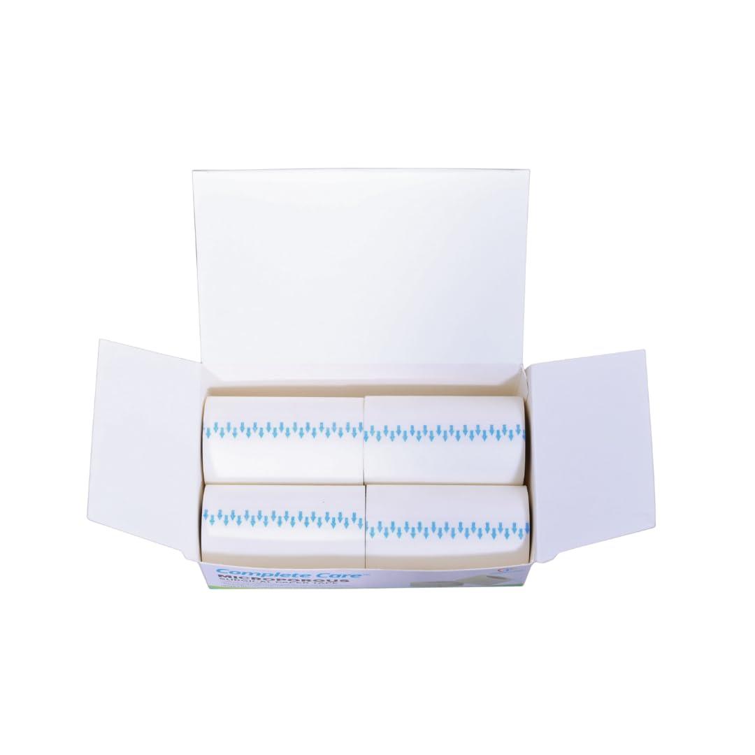 COMPLETE CARE Complete Care Microporous Surgical Paper Tape | Medical Tape for skin, Dressings and First Aid Bandage Tape for Sensitive Skin | Multipurpose Gentle Adhesive Tape for Wound Care- 3 Inch, 9 Mtr- Pack of 2 (4 Rolls Each Box)