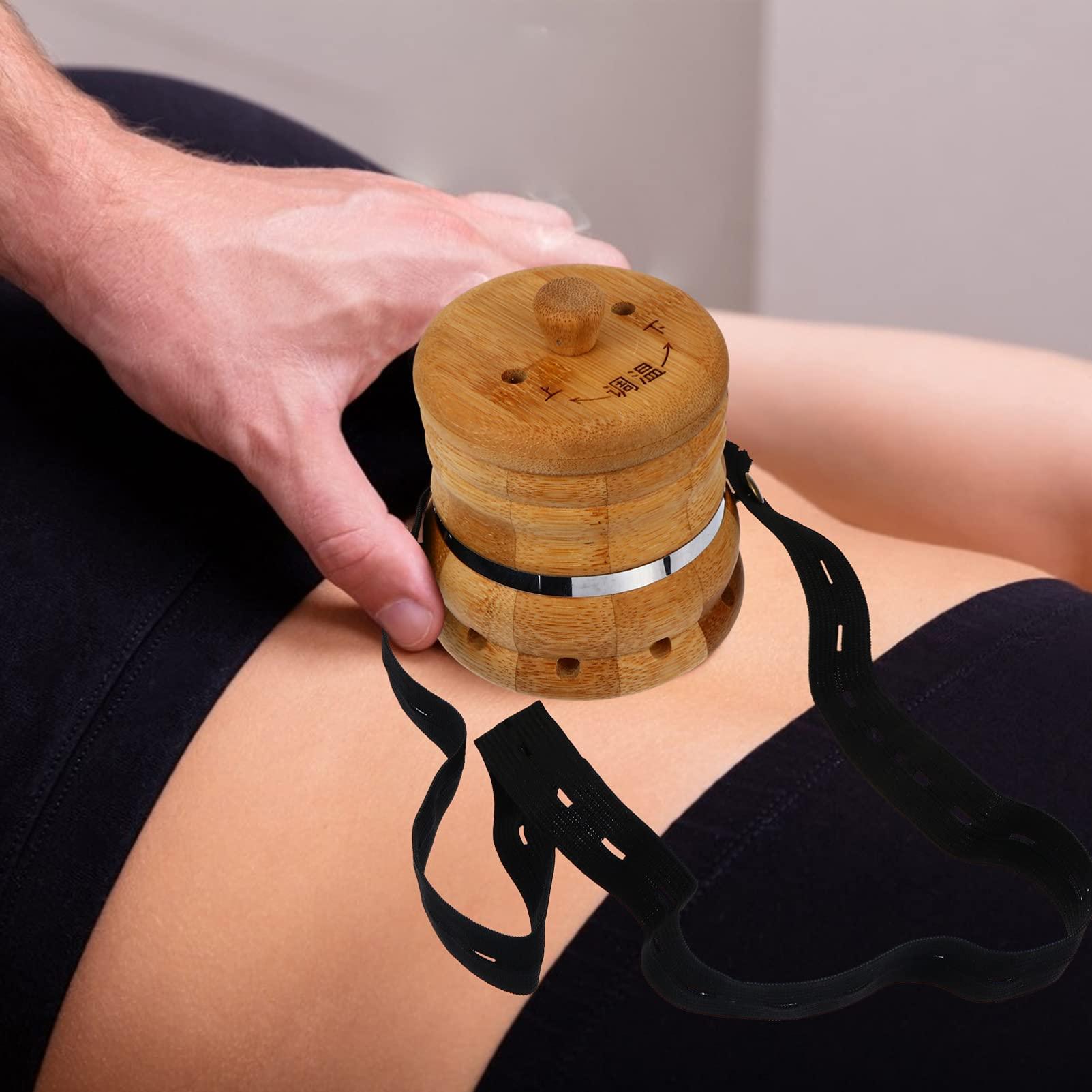 Artibetter ARTIBETTER Bamboo Moxibustion Box Moxa Burner Moxibustion Pot Healing Box Moxibustion Can Body Massager Moxibustion Instrument Menstrual Cramps Pain Relief