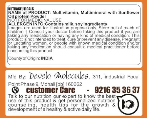 DEVELO Develo Protein Powder for Men & Women, Whey, Milk & Soy (Triple Protein)  500 g Kesar Badam