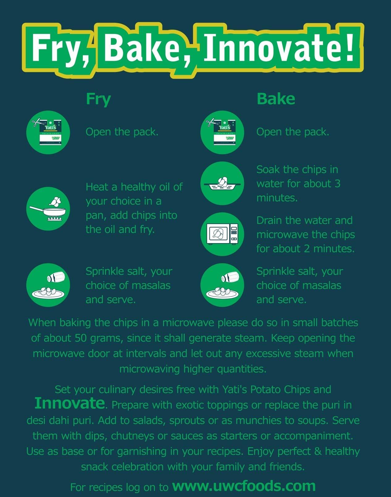 Yati's Yatis Dry Potato Sticks (Laccha/Sev), Ready to Fry or Bake Crispy & Crunchy Snack, No Preservatives, Perfect Tea-Time & Party Snack, Fully Falahari for Fasting - 300g (150g x 2)