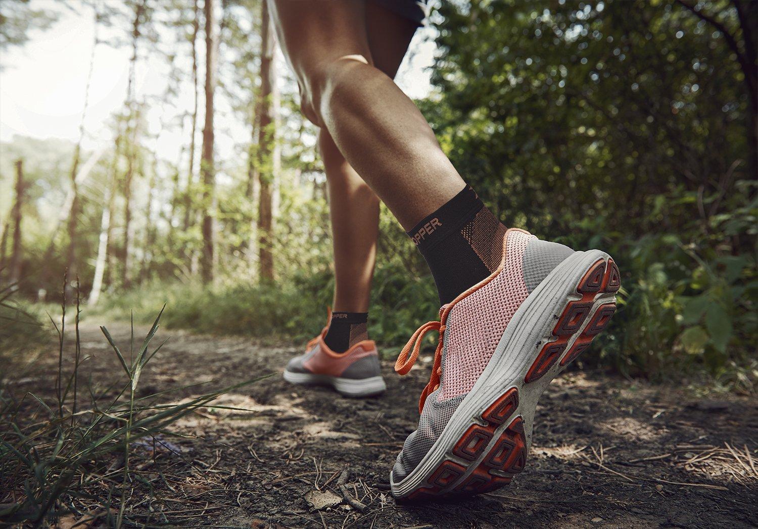 Thx4COPPER Thx4 Copper Compression Recovery Foot Sleeves for Men & Women, Copper Infused Plantar Fasciitis Socks for Arch Pain, Reduce Swelling & Heel Spurs, Ankle Sleeve with Arch Support-L/XL