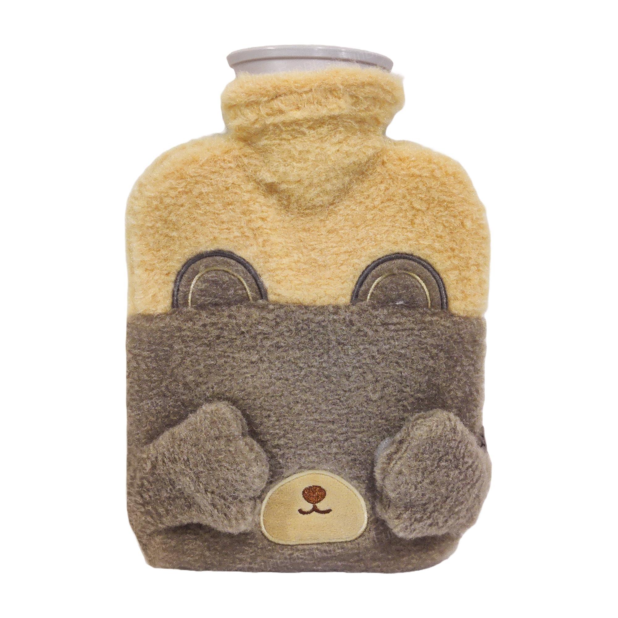 FunBlast FunBlast Hot Water Bag with Cute Cartoon Design Soft Cover for Pain Relief Heating Bag, Heating Pad Hot Water Bottle & Rubber Bottle for Hot Water Bag for Pain Relief- 1000 ML (Brown-Bear)