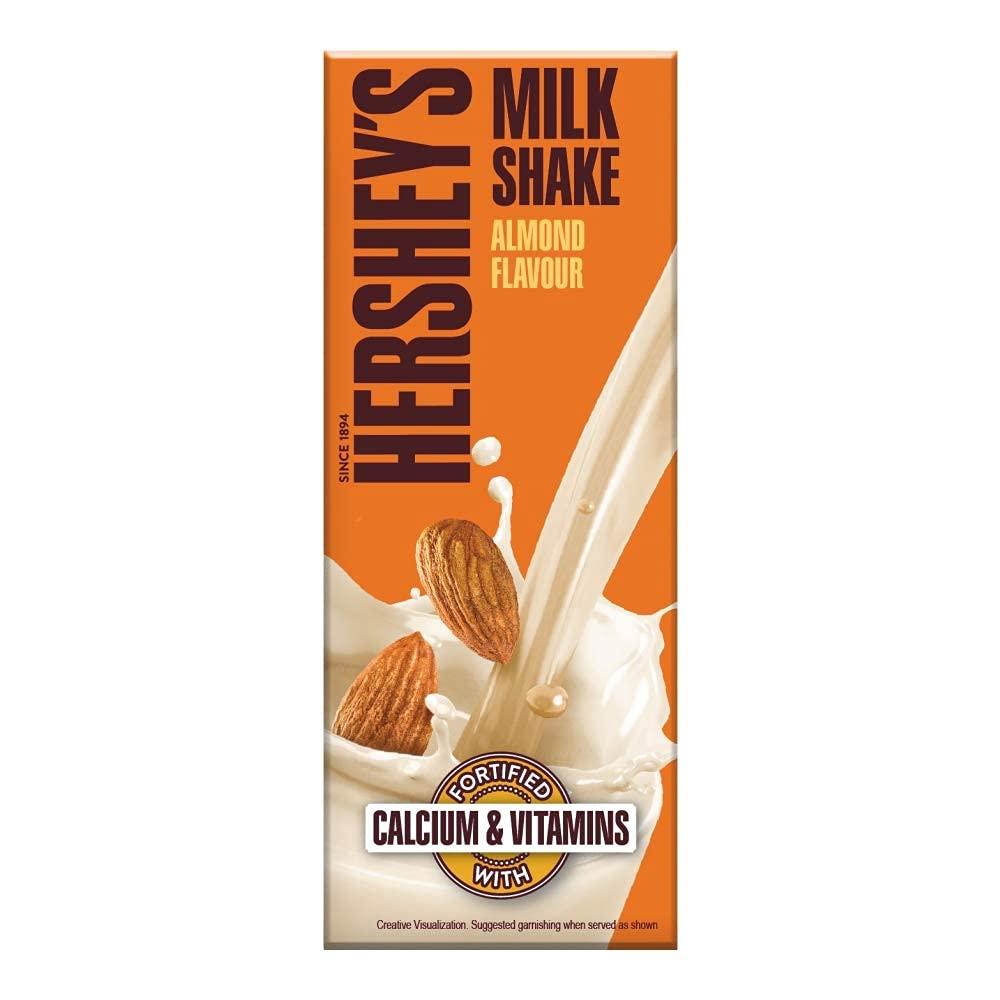 HERSHEY'S HERSHEY\'S Almond Flavored Milkshake | Enriched with Calcium | 180ml - Pack of 4