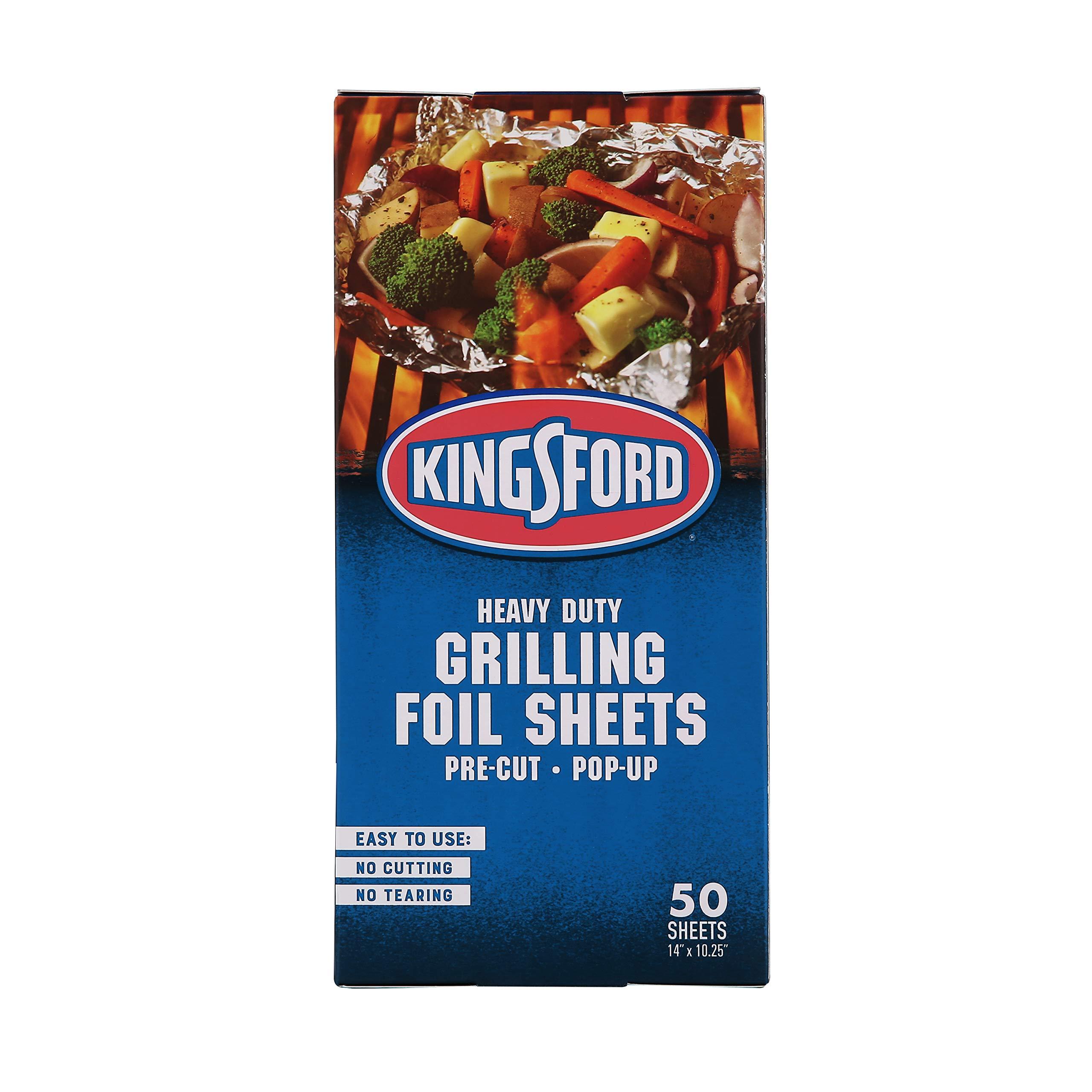 Kingsford Kingsford Grilling BB12021 | Pre-Cut Aluminum Foil, 50 Count, Pop-Up Sheets