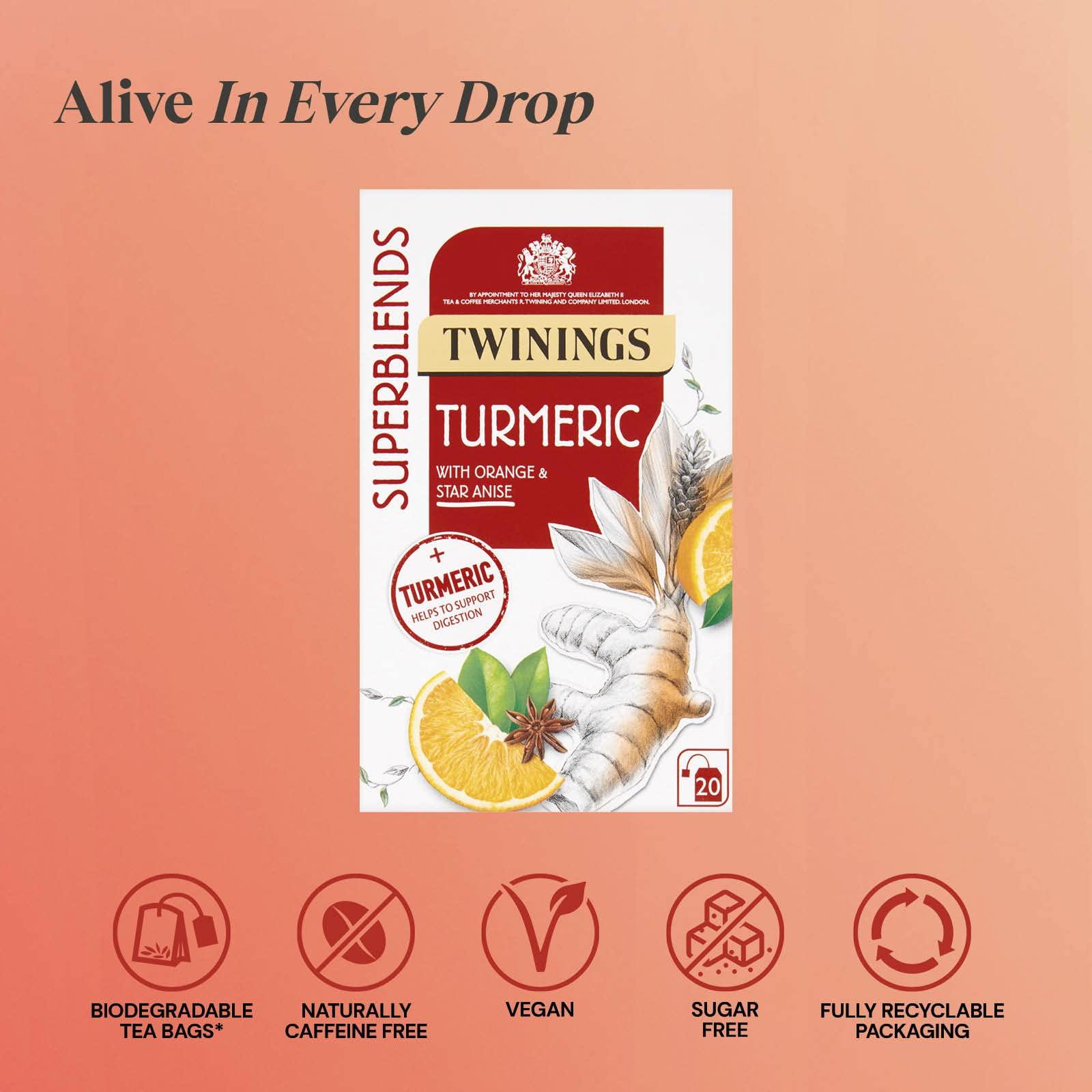 Twinings Twinings Turmeric with Orange and Star Anise 20 Tea Bags, 40g