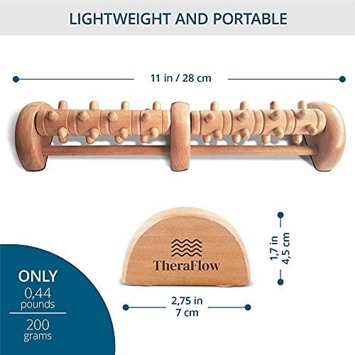 TheraFlow TheraFlow Deep Tissue Acupressure Foot & Heel Massager Roller (Dual Foot) - Reflexology Tool For Myofascial Release & Trigger Point Acupressure