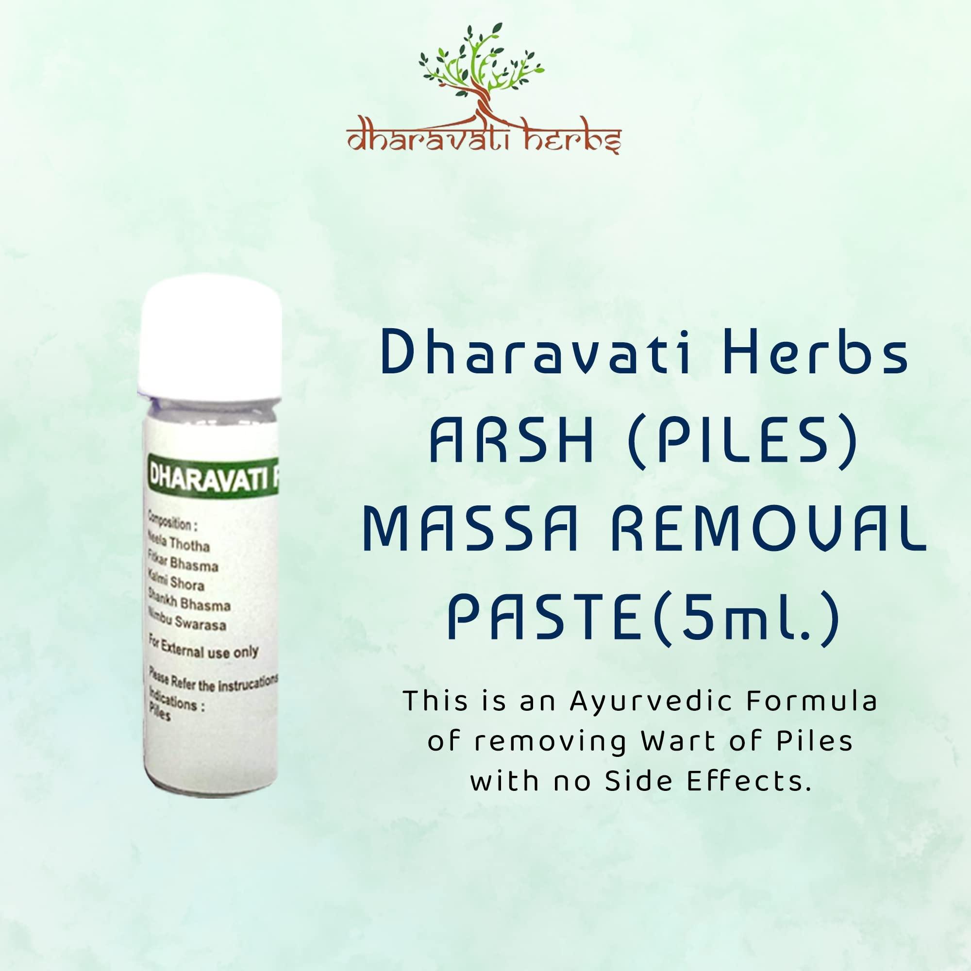 Dharavati Herbs Dharavati Herbs Arsh(Piles) Mole Removal Cream | Paste for removing Mole of Piles | An Ayurvedic Product for Wart of Piles | Pack of 5ml