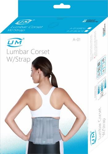 UM UM-Lumbar Corset With Strap | United Medicare Back Pain relief belt for Men\'s & Women | Size : S to 3XL (3XL)