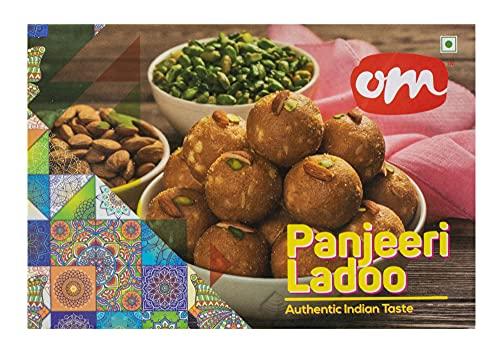 Feastive Celebrations Feastive Celebrations Om Sweets Panjeeri Laddu (250 grams) with Mayur Dhwaj Rakhi, a pair of Ganesha Soan, Pooja Rakhi, Kesar(branded) and Chawal | Surprise Gift Inside