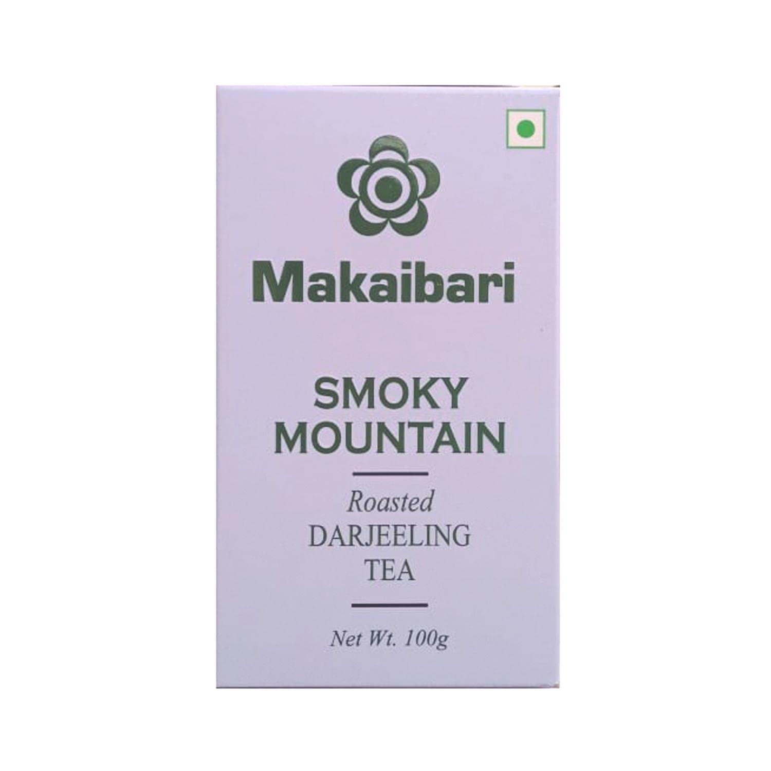 MAKAIBARI TEA TRESSURES Makaibari Smoky Mountain, Roasted Darjeeling Loose-Leaf Black Tea, 100 Grams Whole Leaf Tea | 100% Darjeeling Long Leaf Tea | Darjeeling Black Tea