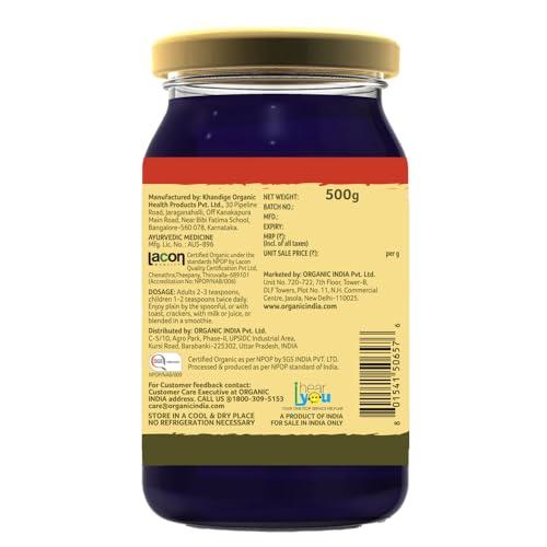ORGANIC INDIA A TATA Product Organic India Chyawanprash - 500g, Ayurvedic Blend with Vitamin C, Boosts Immunity, Enhances Strength & Stamina, Supports Digestion, Promotes Healthy Skin & Hair, Relieves Cough & Cold