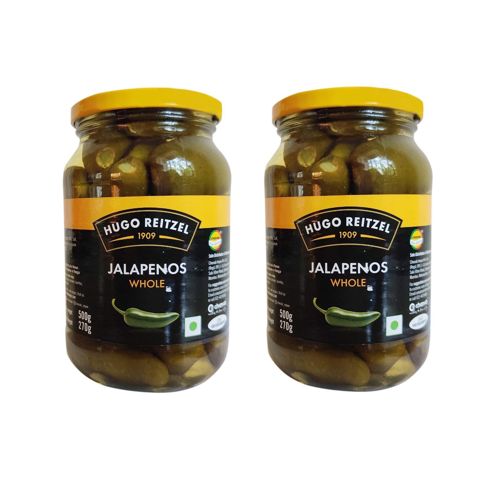 Hugoreitzel Hugo Reitzel Whole Jalapeno, 500g Pack of 2
