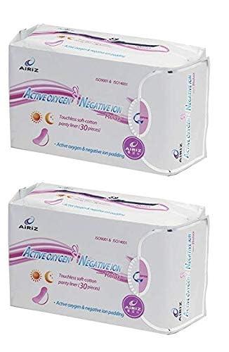 Tiens Tiens Airiz Soft-Cotton Panty Liners For Daily Use :: 155mm Long :: 60 pads in 2 Pack