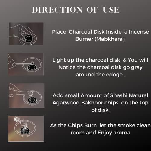 shashi Shashi Premium Bakhoor Tablets (15-Tablets) Natural Oudh Powder Tablets Exotic Oriental Aroma for Home,Leaving Space,Bedroom,Wedding & Special Events(65gm) (Royal Bakhoor)