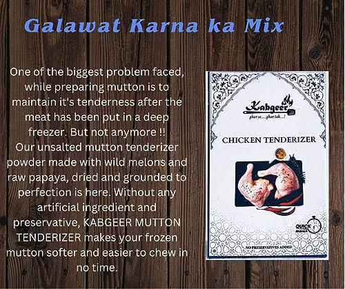 Kabgeer Kabgeer Chicken Tenderizer Powder | 100% Natural | Grounded Papaya Powder | Kachri Powder | Galawat Ka Masala | Special Masala - 50 gram