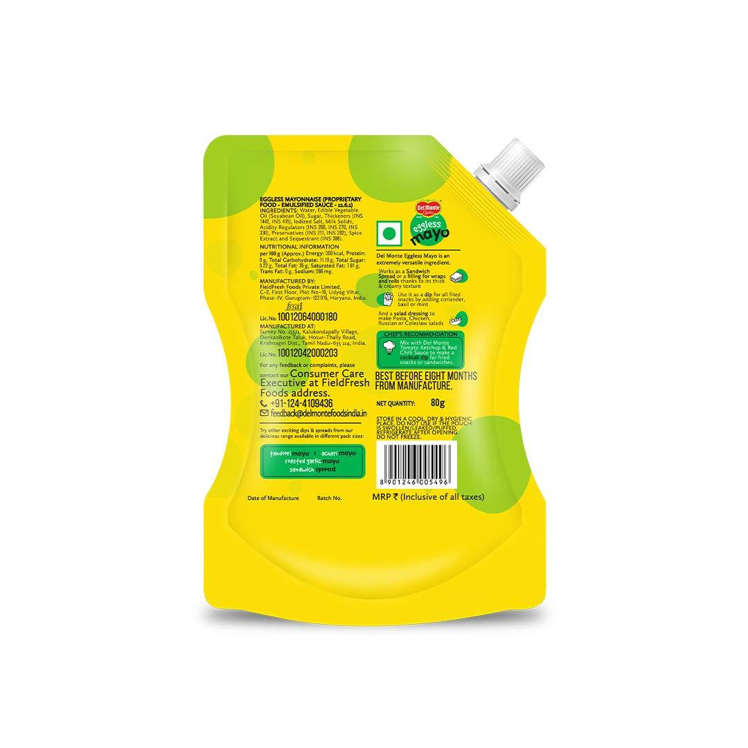 Del Monte Del Monte Eggless Mayo Spout Pack, 80Gm