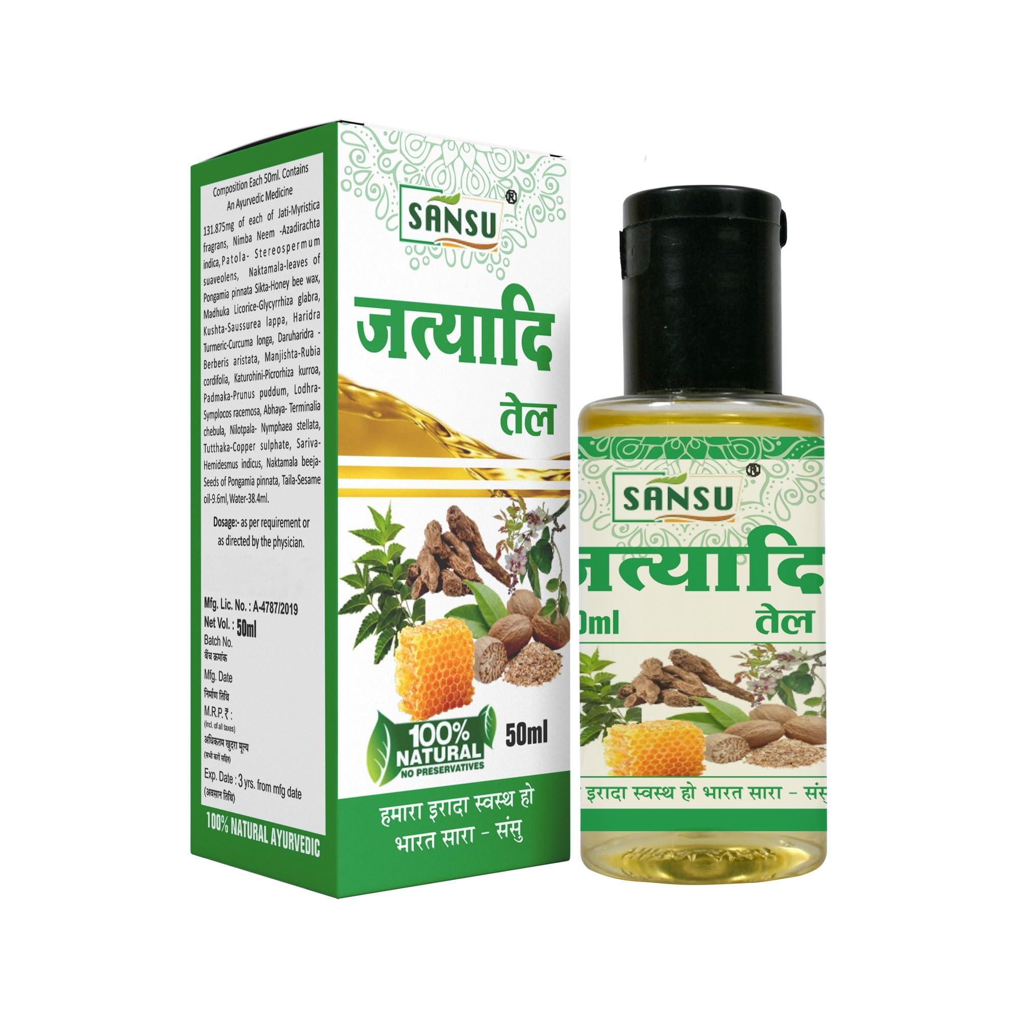 SANSU Sansu Jatyadi OIl Ayurvedic Natural 50ml (Pack of 3)