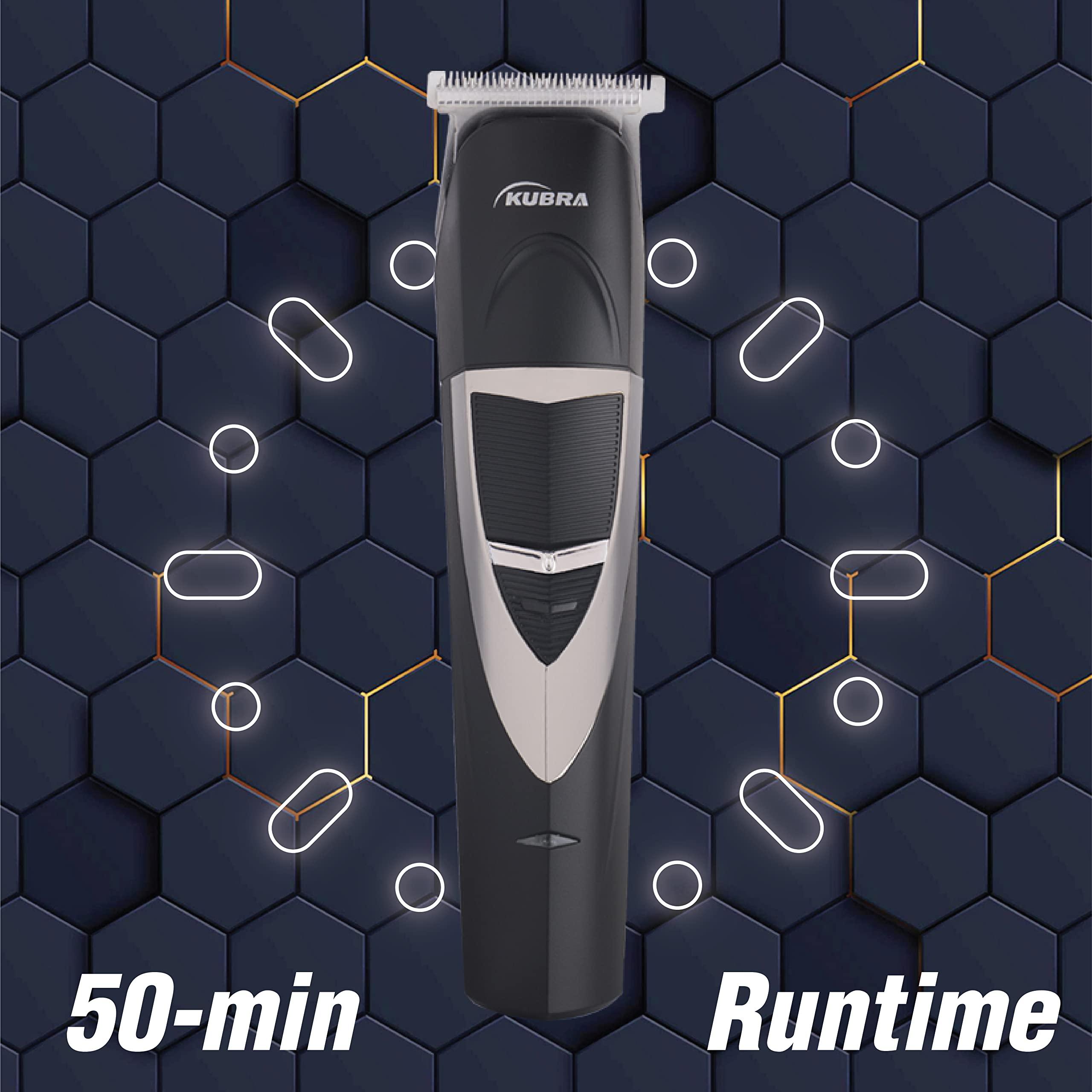 Kubra Kubra KB-2028 Rechargeable Cordless 50 Minutes Runtime Hair and Beard Trimmer for Men (Black)