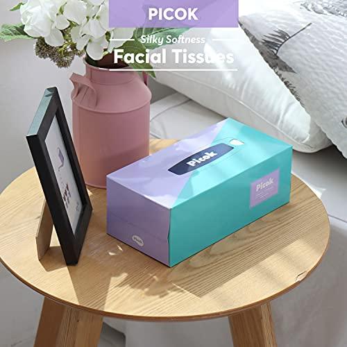 Picok Picok Silky Soft Facial Tissues (150 X 3box), Silky Touch,100% Natural Virgin Pulp, Made in Korea