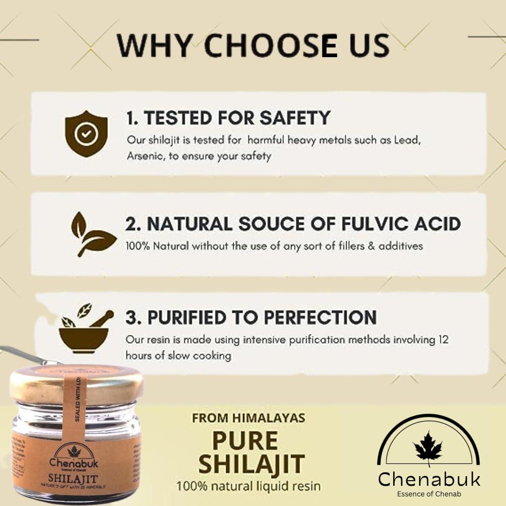 Chenabuk Essence of Chenab Chenabuk Pure Kashmiri himalayan Shilajit | Shilajeet | Organic Shilajeet | Original and Pure Shilajit/Shilajeet Resin 10gm