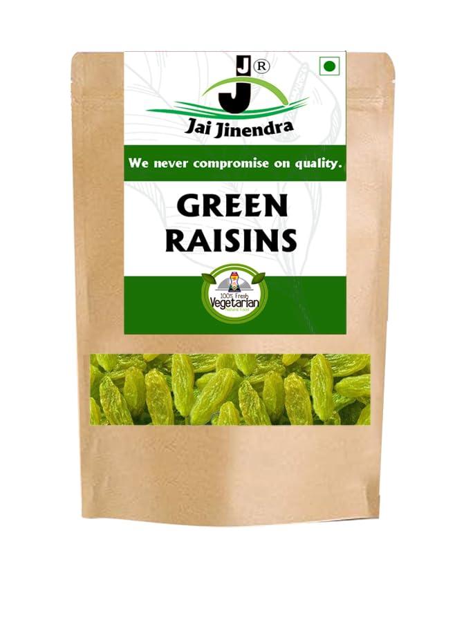 jai jinendra Jai Jinendra Dry Fruits Green Kishmish | Raisins/Daakh | Dry Fruit | Kishmish | Nutritious | Rich in Iron (1.8kg)