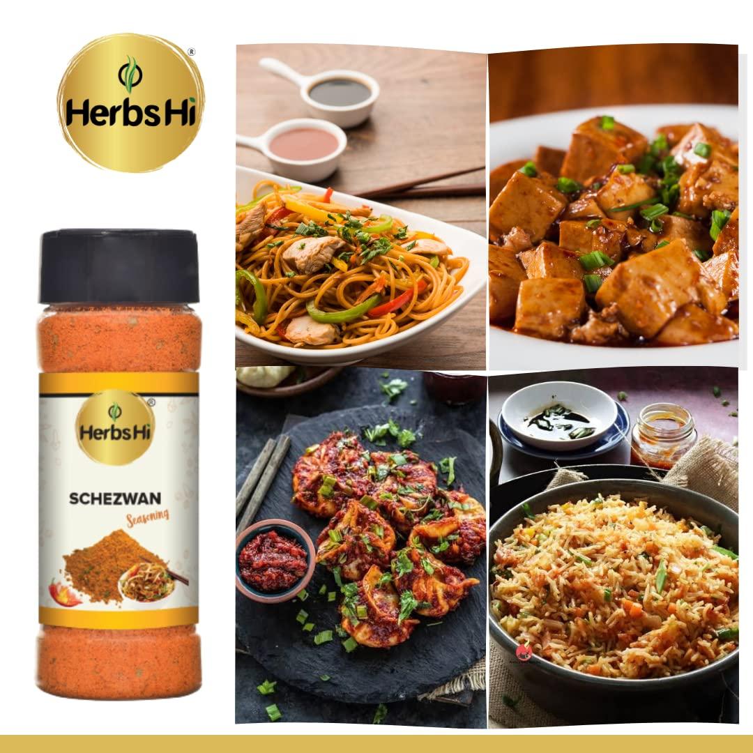 HerbsHi HerbsHi Schezwan Masala Powder for vegetables, stir fries, noodles, fried rice, gravies, eggs, marinades 55 Gm X 1