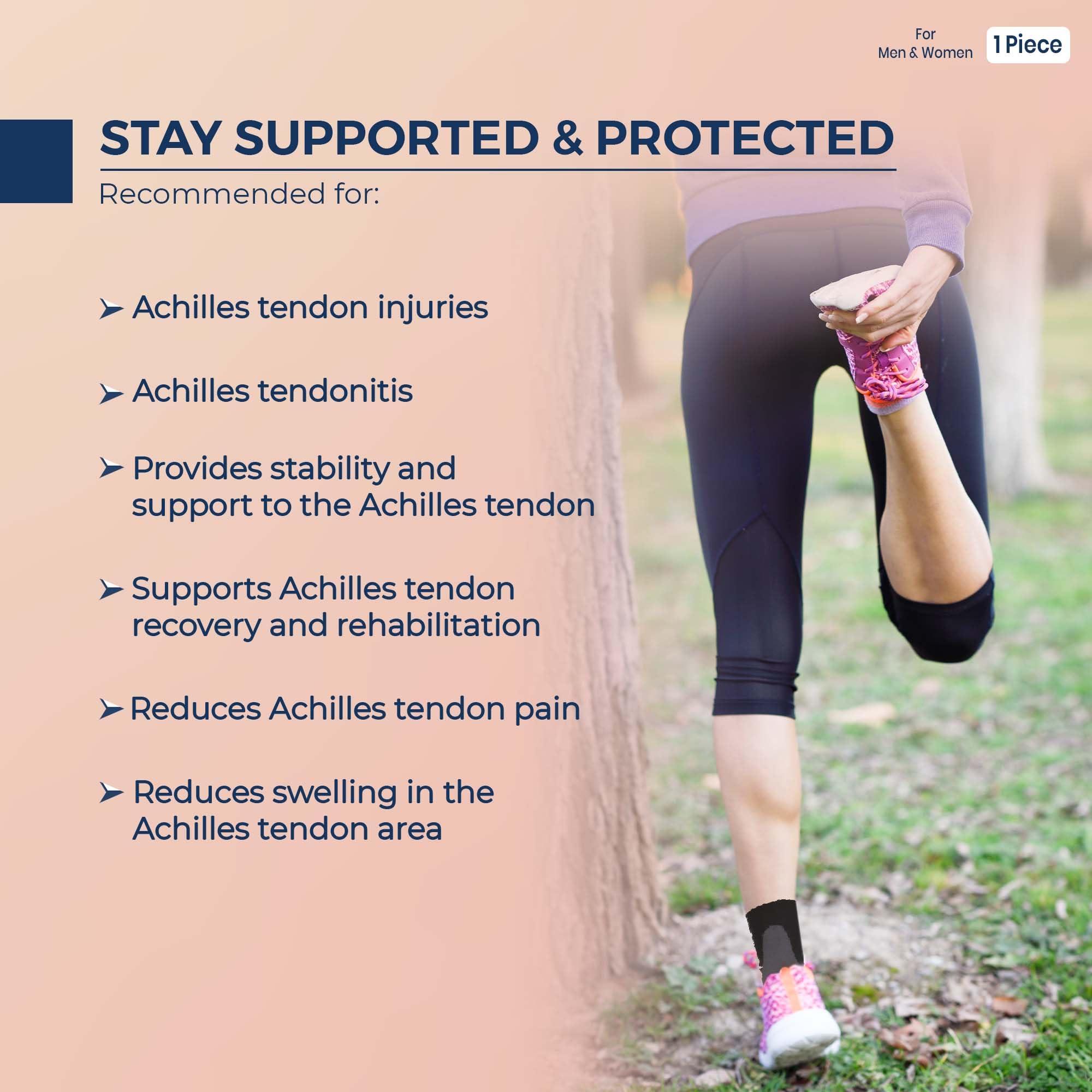 Sorgen Sorgen Plastic Ankle Support For Pain Relief|Ankle Brace For Achilles Tendonitis Support|It\'s A Pain Terminator Socks For Stability, & Recovery|Ankle Protection Sleeve For Women & Men (Medium)