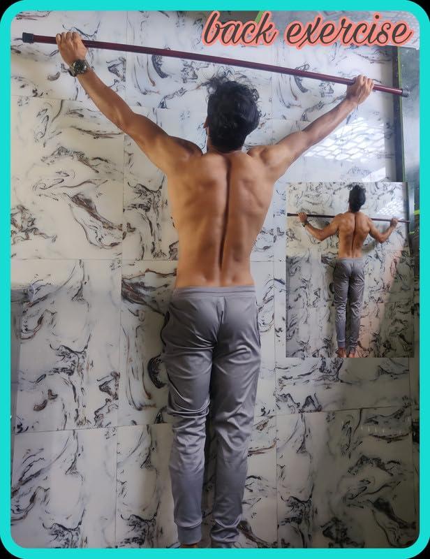 Calistreet workout Calistreet workout PVC Gym Stick for Exercise, Stick for Whole Body Exercise, Full Body Warm up, Stick for Weight Loss, Stick for Self Defence, Yoga, Flexibility, Mobility, Gatka Bo Staff (Red) 5 fit