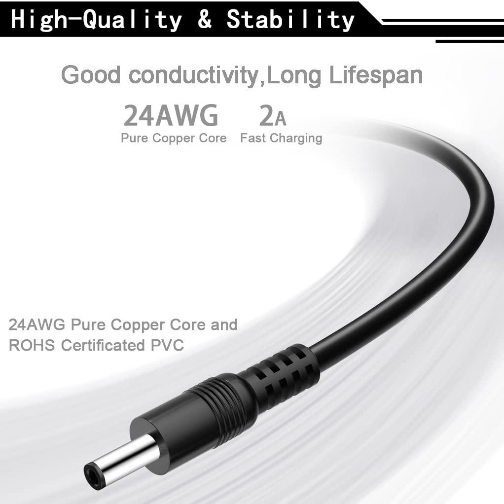 SIOCEN Charger Cable for Fairywill Sonic Electric Toothbrush FW917 SG508 FW508 FW507 FWP11 FWD1 FWD3 FWD7 FWD8 FWE11 FWT9 P11,Dnsly,Vekkia,Gloridea,Mornwell,Power Supply Electric Toothbrush Charging Cord