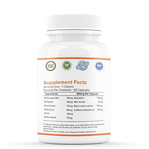 mars by GHC mars by GHC Surge Max, Anxiety Relief, 60 Capsules | Shilajit Ashwagandha, Gokshura, Safed Musli Anxiety Relief Capsules | Help Maintain Overall Health | Only For Sale In India