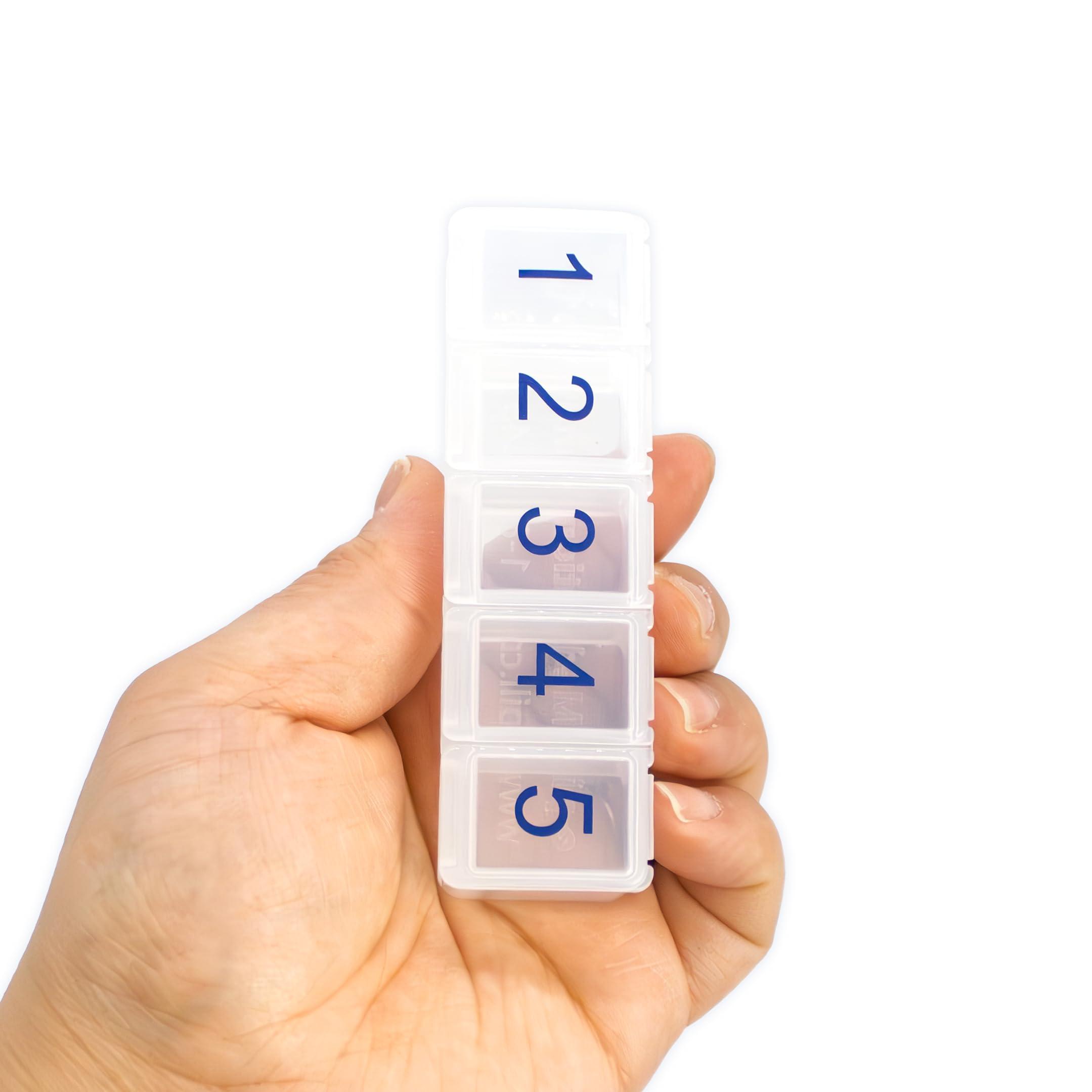 e-pill Medication Reminders 5 X Per Day Pillbox Organize and Dispense all your pills up to five times per day with this e-pill pill box.