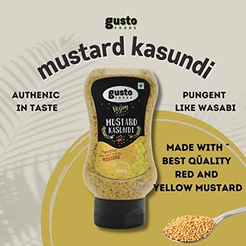 Gusto Foods Gusto Foods Mango Chili Sauce (350g) And Kasundi Saunce (300g) Combo (1 Each) | Sweet and Sour Mango Sauce with Traditional Bengali Mustard Dip Sauce
