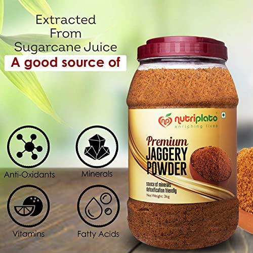 Nutriplato Nutriplato Jaggery | Gur Powder Premium Jar, 3 Kg