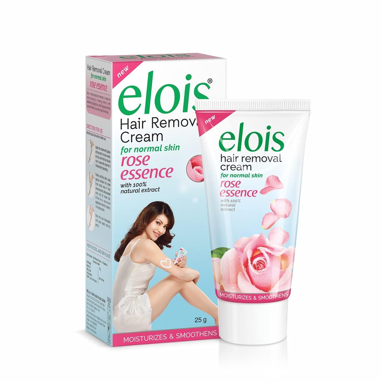 elois Elois Hair Removal Cream for Women with Natural Extracts and Painless Removal Cream for Sensitive & Dry Skin 8 Packet (Rose Essence, 50 Gram)