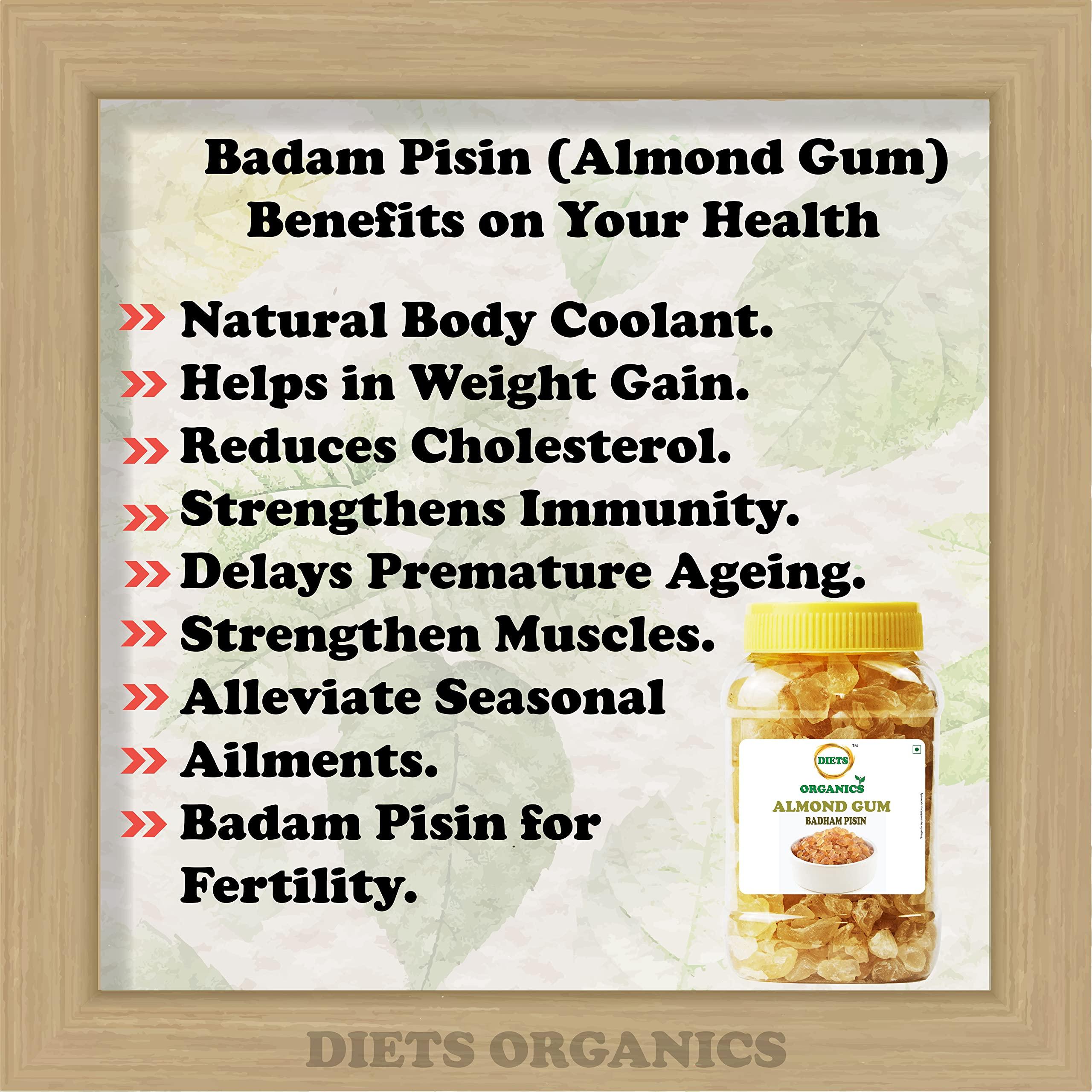 DIETS ORGANICS Diets Organics Almond Gum/Badam Pisin/Gond Katira/Badam Gum- (100g)