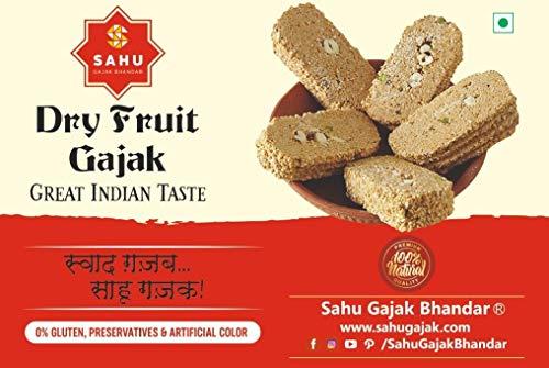 SAHU GAJAK BHANDAR SAHU GAJAK BHANDAR Rajasthani Homemade Traditional Kaju Gazak 1200 Grams (Pack of 2 Each 600g) | Jaggery Sesame Chikki Snack | Eatables Snacks Items | No Added Preservatives