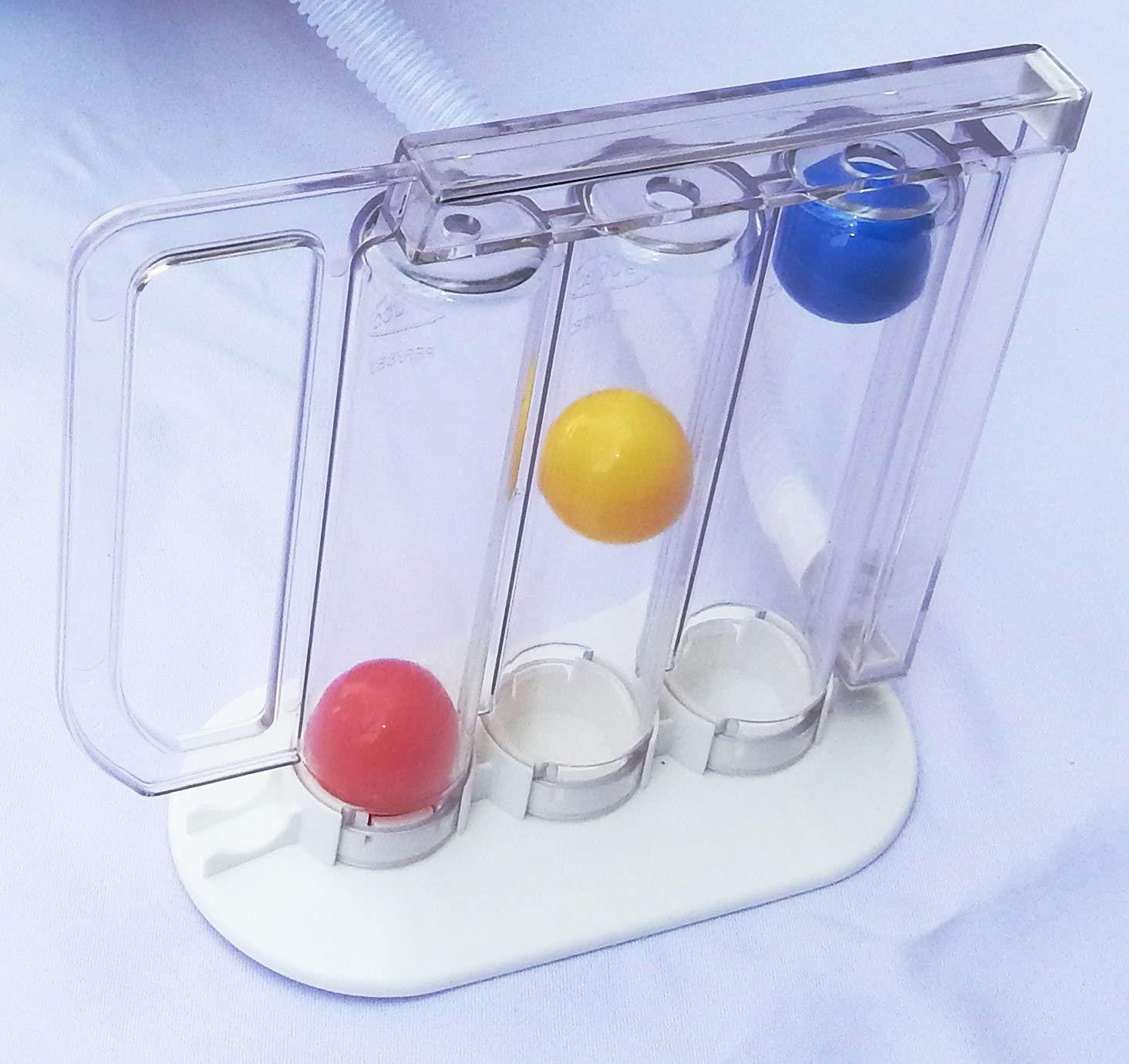 Wonder Care Wonder Care- Deep Breathing Lung Exerciser - 3 Balls Incentive Spirometer - Small and Washable for Adults, White, Pack of 1.