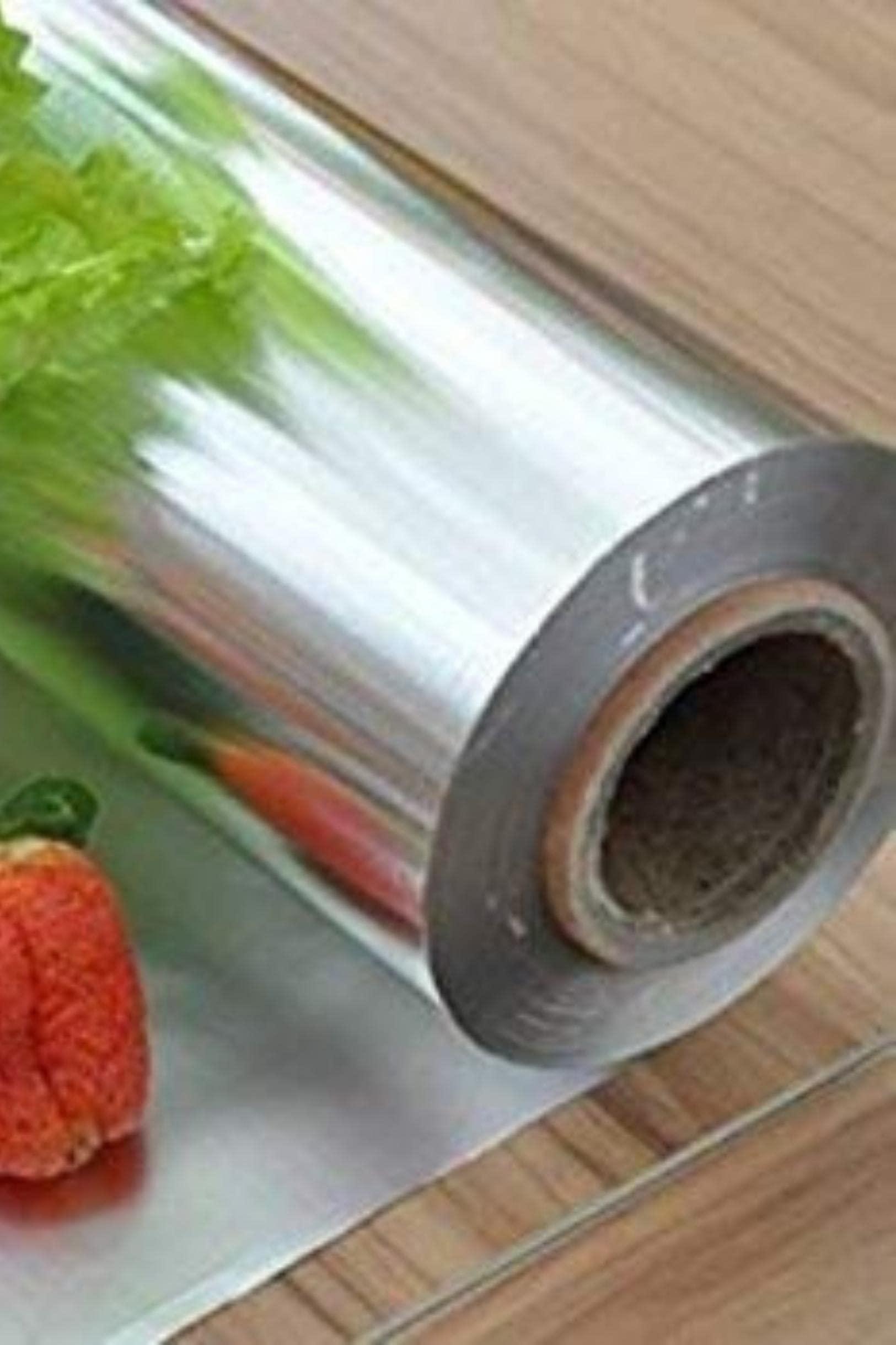 Generic Aluminium Foil 72 Meters Pack of 1 Roll Food Wrapping Paper in Fresh 18 Microns Silver Foil Paper for Kitchen 1 kg Silver Aluminium Foil Paper Wrap