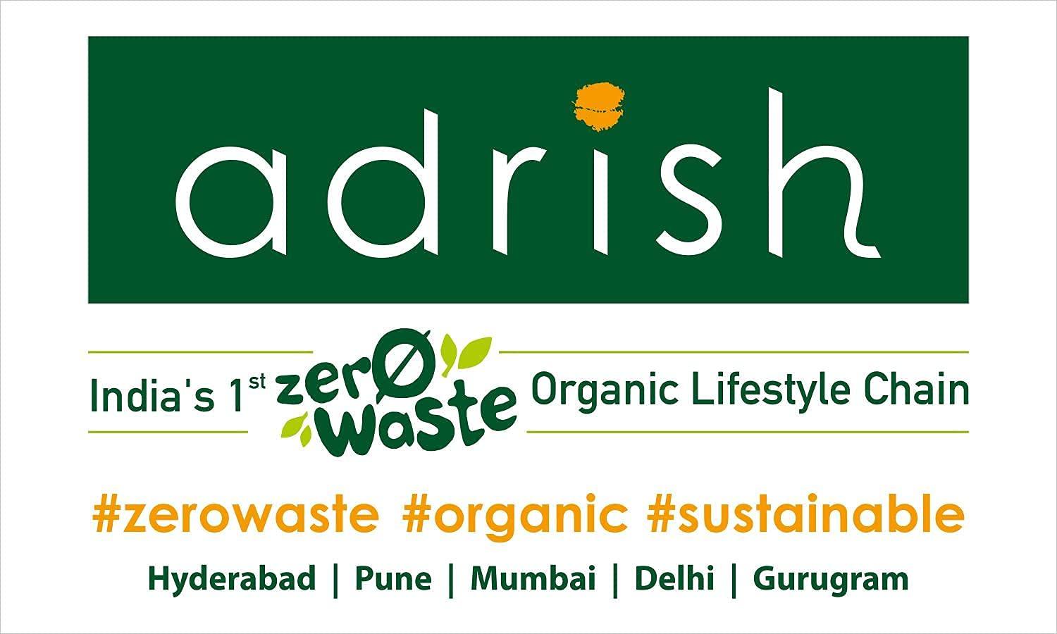 ADRISH Adrish Zerowaste Organic Wood Pressed Coconut Oil (500ml) - Organic | Unrefined | Cold Pressed Coconut Oil for Cooking | Kolhu/Kacchi Ghani Coconut Oil | Glass Bottle