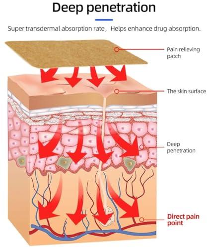 Abgrow Abgrow 100% Natural Knee Pain Relief Patches - Heating Herbal Patches for Back, Shoulder, Neck, Joints - No Side Effect (Pack of 10)