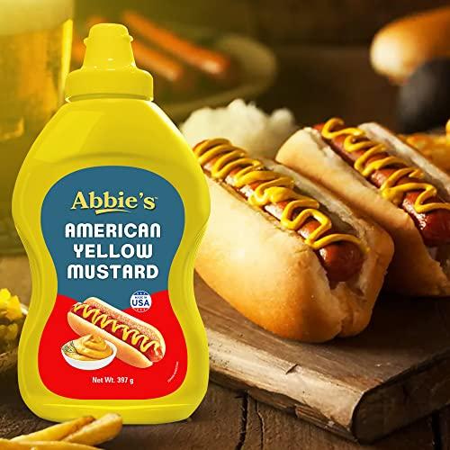 Abbie's Abbie's Squeeze Yellow Mustard 652 g (Pack of 255 g and 397g ,1 unit each), Product of USA