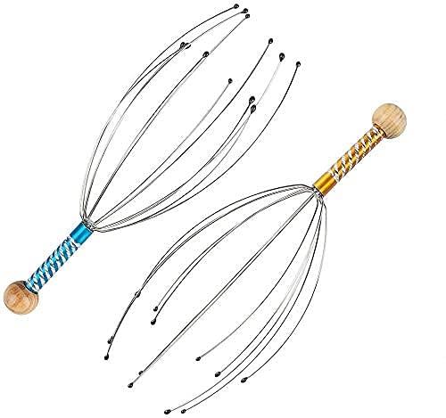 Pro Bullion Pro Bullion Scalp Massager Head [ PACK OF 2] -No Batteries Required Head Massager for Pain Relief Manual Head Massage Tingler