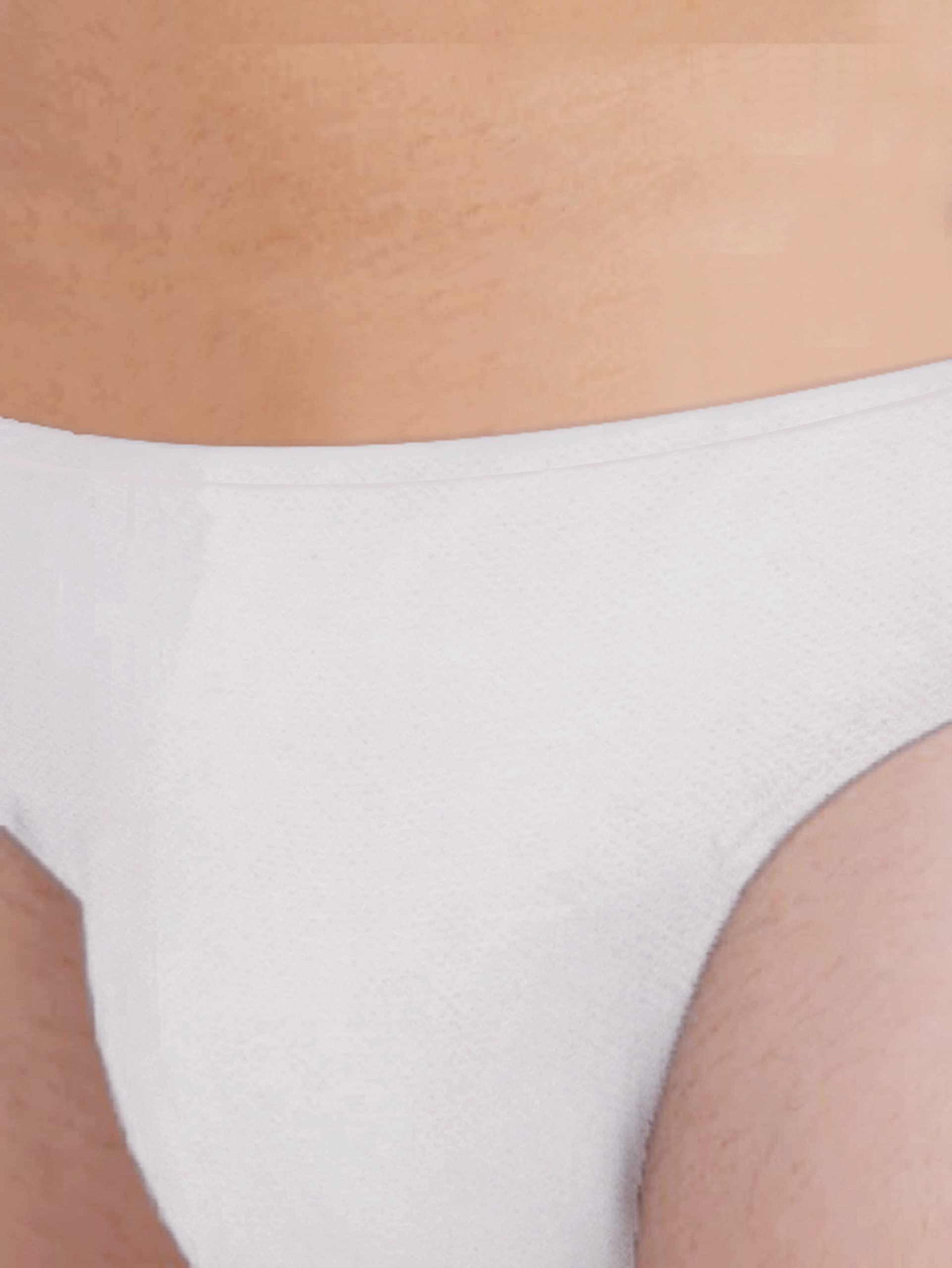 PROWEE Mens Diabetic Care Disposable Underwear Ideal for Travel, Spa, Surgeries, Hospitals (Pack of 5) (XS) White