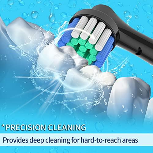 Betterchoi Betterchoi 18 Pack Precision Replacement Brush Heads Compatible for Braun Oral B Electric Toothbrush. 9pcs White and 9 pcs Black.