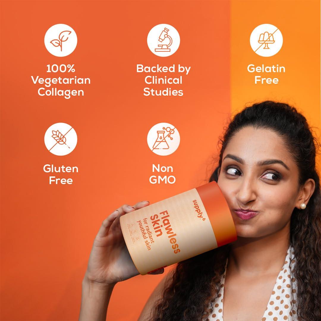 Better Nutrition Supply6 Flawless Skin Collagen Gummies for Women and Men - 120 Gummy Pack | Hyaluronic Acid & Vitamin C Collagen Gummies | Skin Hydration, Glowing Skin, Elasticity & Fine Lines