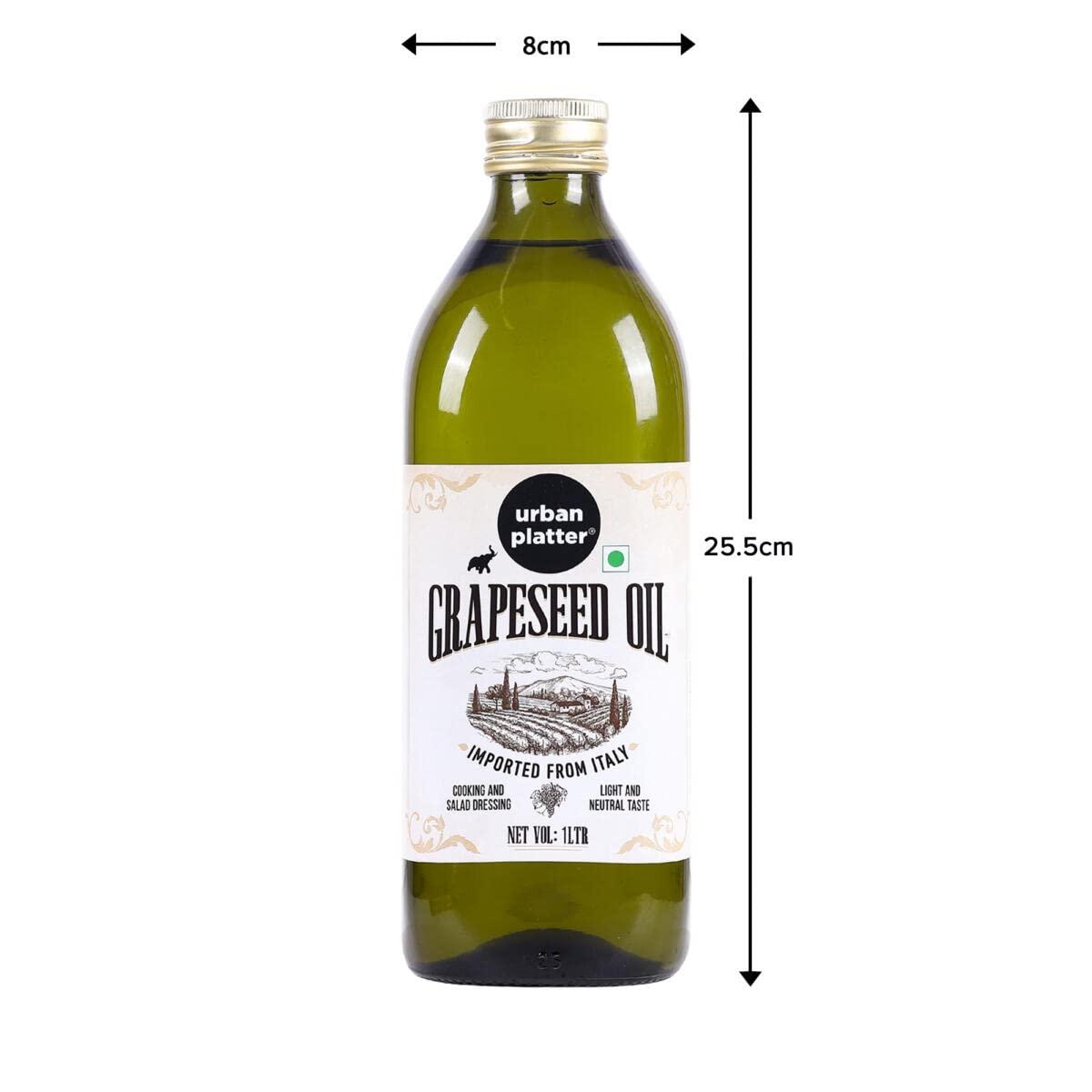 urban platter Urban Platter Italian Grapeseed Oil, 1Litre (Perfect for Frying, Grilling & Roasting, Light & Neutral Taste, Cooking & Salad Dressing)