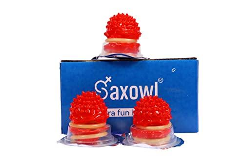 OSQUI Saxowl Extra Long Dotted Throrns Funny Condoms For men (pack of 3 pcs)