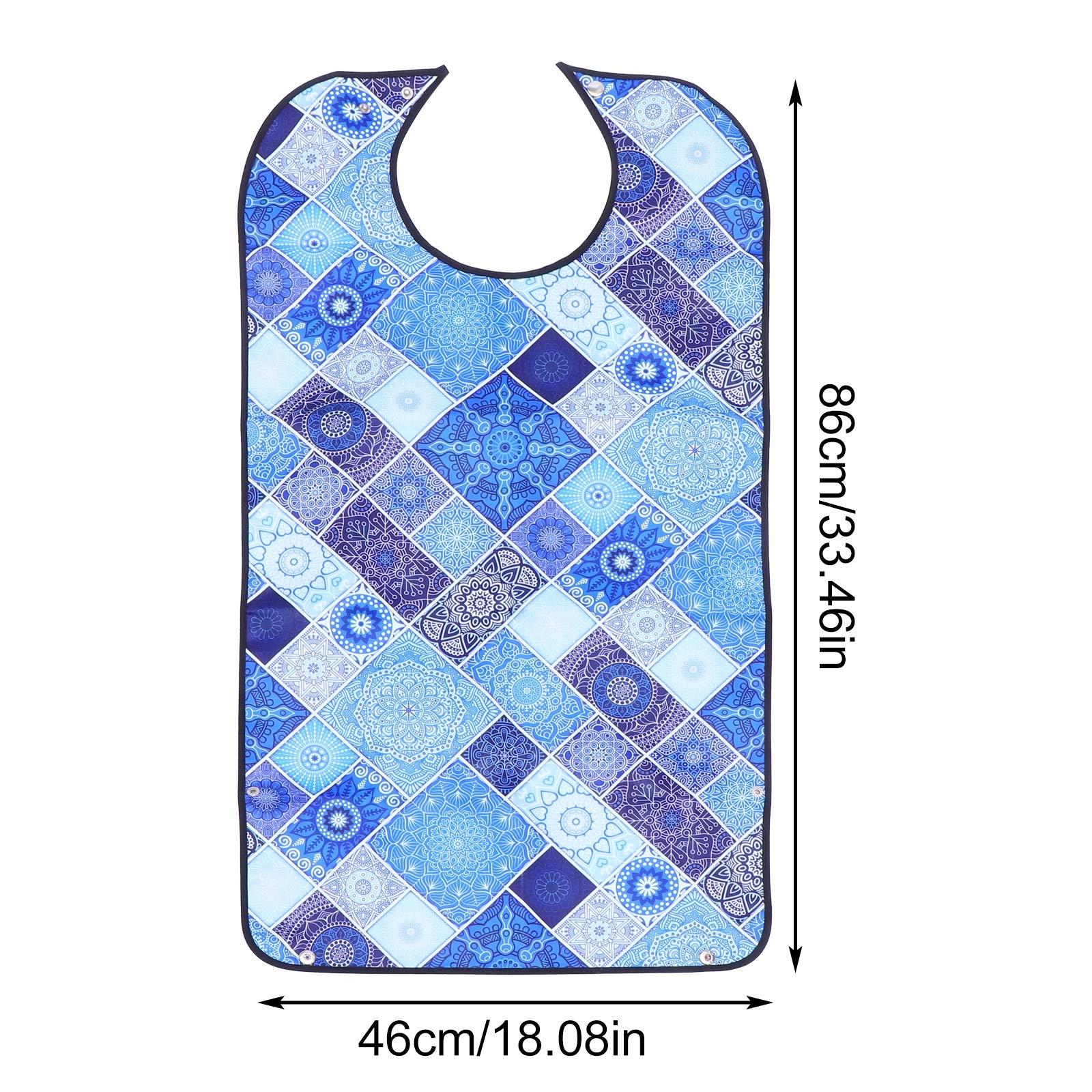 HEALLILY Adult Mealtime Bib Protector Waterproof Elderly Eating Apron Clothing Protector