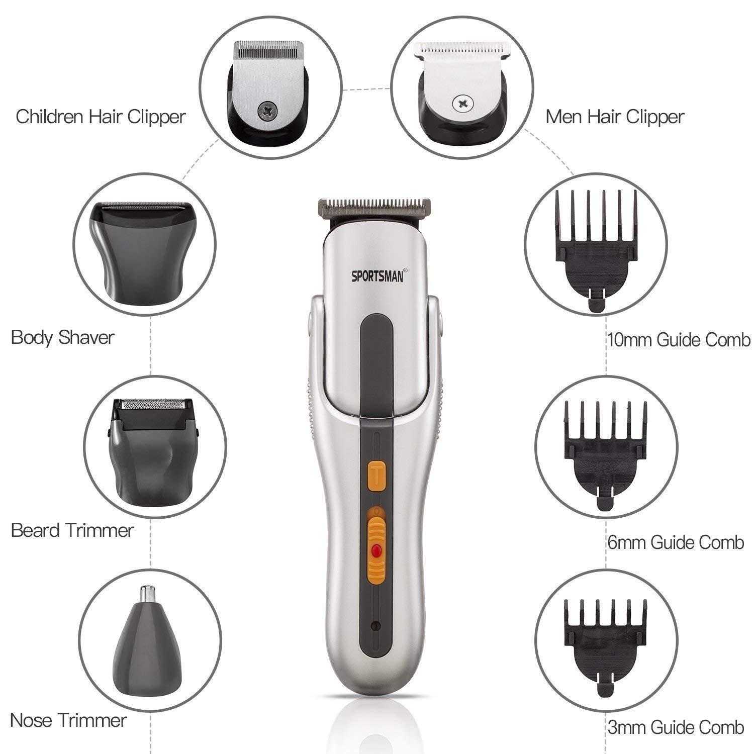 Techicon TECHICON Biaoya BAY-680 Best Performance 8 in 1 Rechargeable Grooming Kit/Hair Stainless Steel and Waterproof Trimmer for with High Precision and Turbo Boost Technology